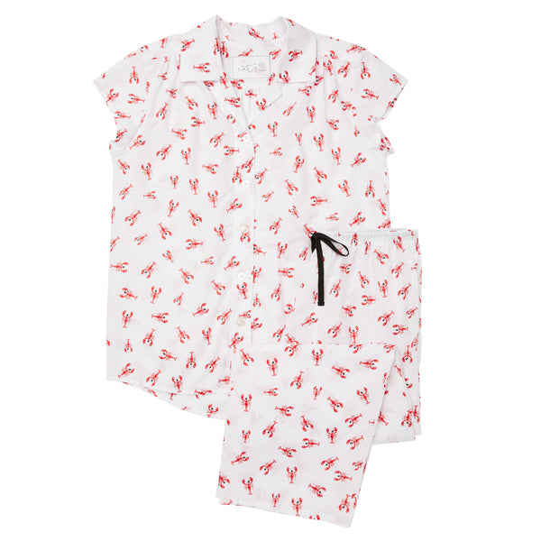 Capri Pajama Set - Lobster Print