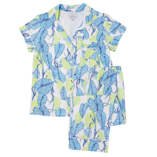 Capri Knit Pajama Set - Palm Beach