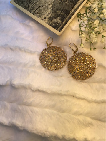 Large Medallion Pearl & Shade Earrings - Best Seller!