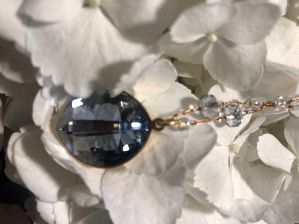 Sapphire Blue Drop Necklace
