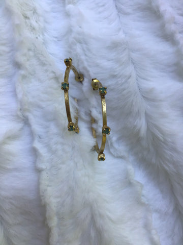 Jeweled Hoop Earring