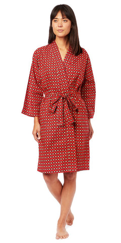 Long-Sleeve Pima Cotton Robe - Foulard