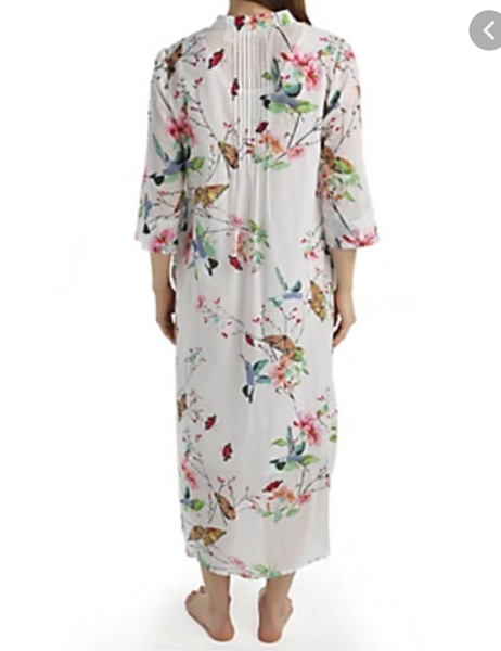Cotton Voile Hummingbird Printed Nightgown
