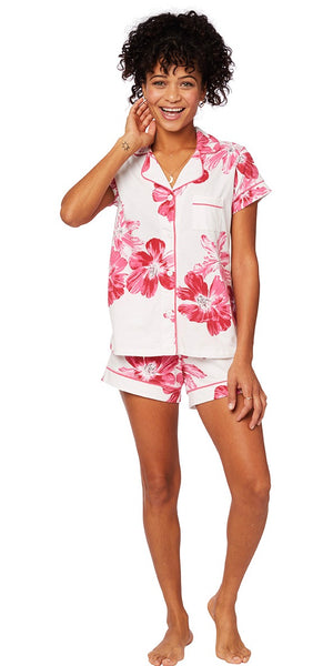 Pajama Short Set - Pink Bora Bora