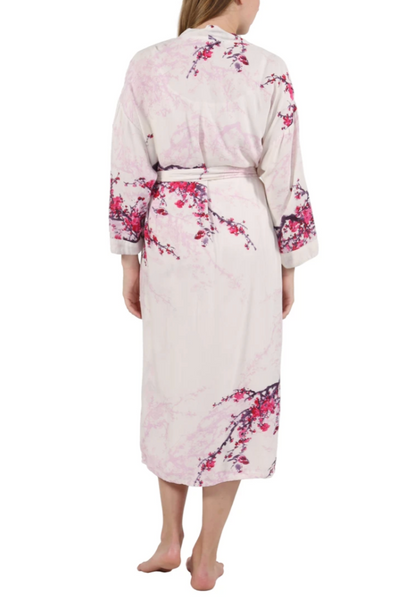 Flower Blossoms Pink Printed Robe
