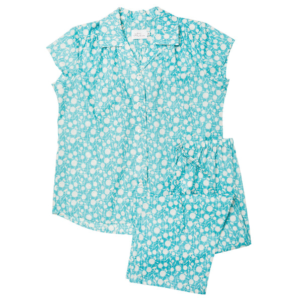 Capri Pajama Set - Dandelion Voile Print