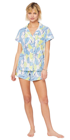 Pajama Short Set - Palm Beach