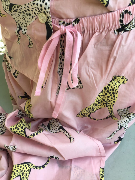 Capri Pajama Set - Jaguars on Pink