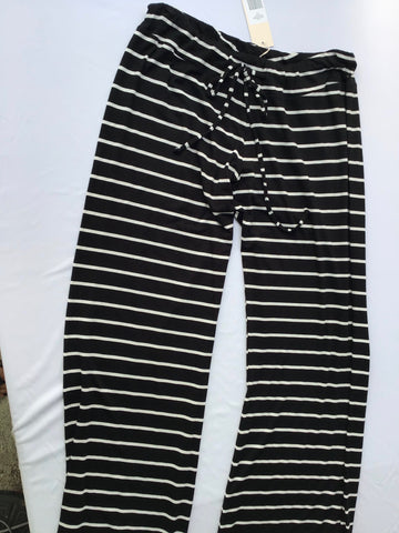 Eberjey Black and White Stripe Lounge Pant