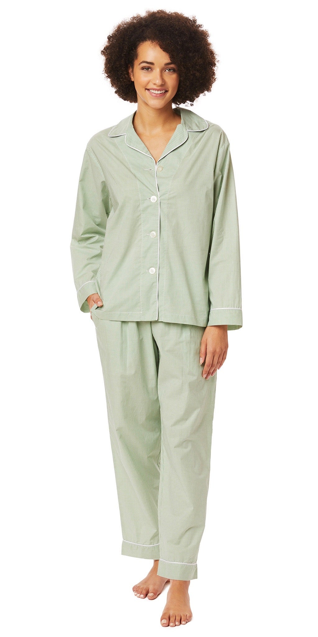 Kelly Check Luxe Pima Classic Pajama Set Kiki Bean