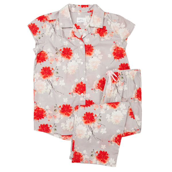 Capri Pajama Set - Kiku Floral Print