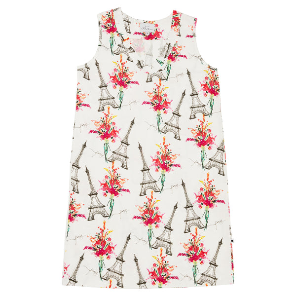Cotton Knit Nightgown or Night Shirt - Fleur de Eiffel