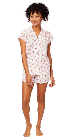 Pajama Short Set - Lobster
