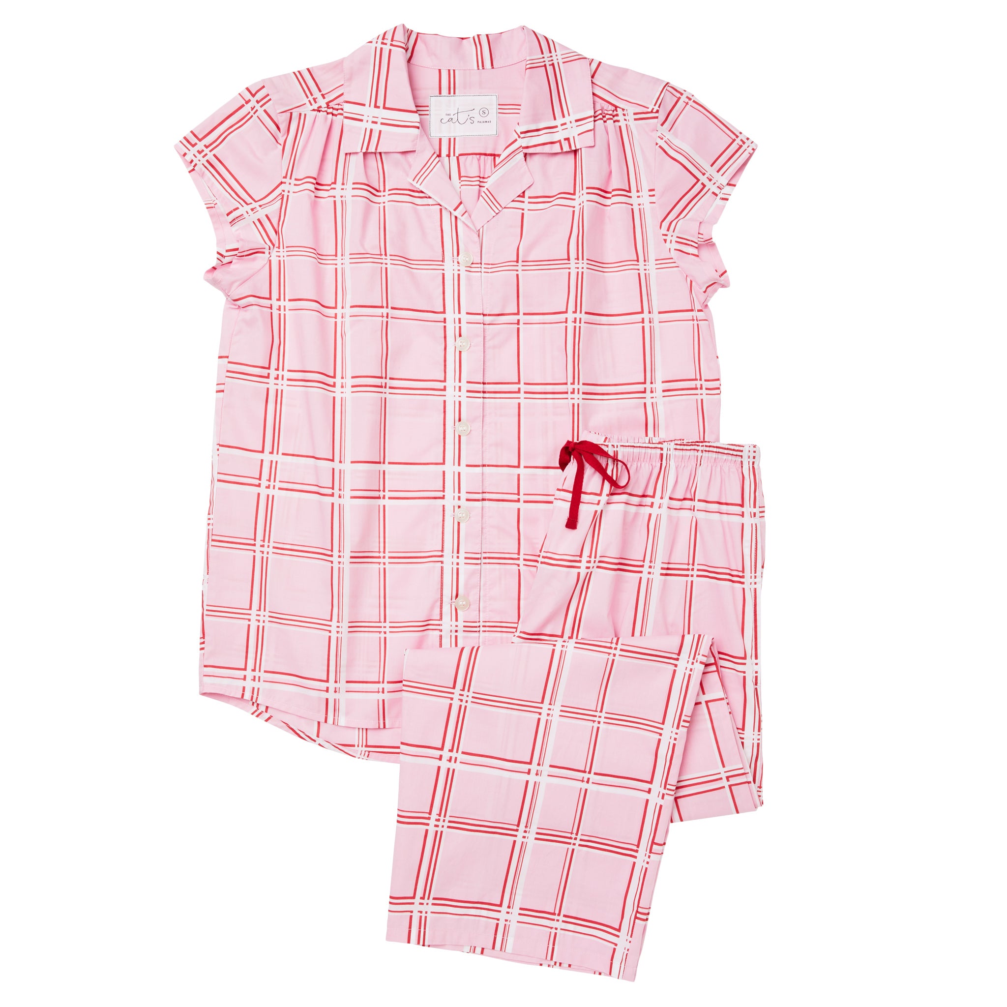Capri Pajama Set - Pink Check