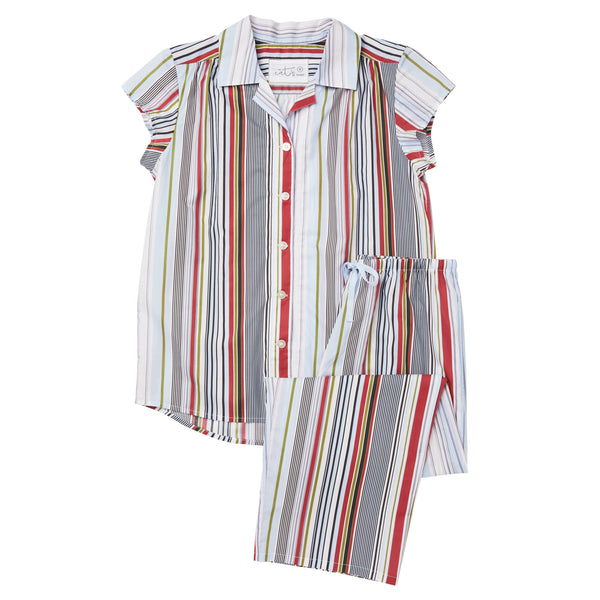 Capri Pajama Set - Silver Lake