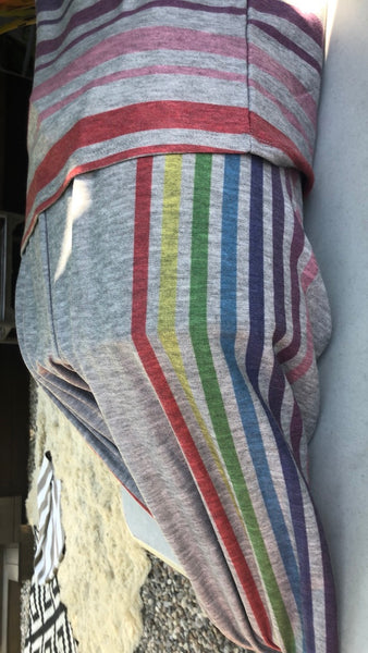 Rainbow Stripe Sweatshirt / Sweatpants