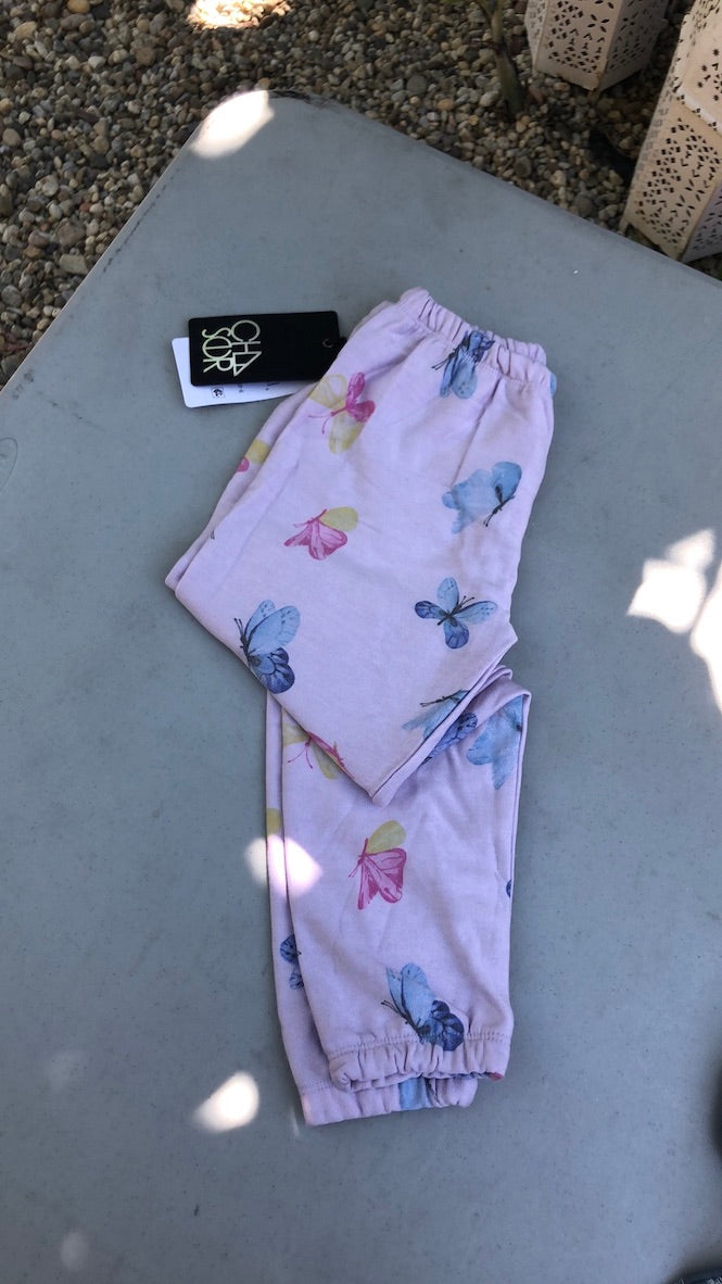 Butterfly Pink Fleece Kids Sweatshirt / Pant