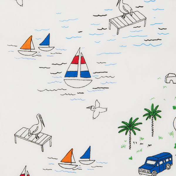 Pajama Short Set - Sail Away Beach