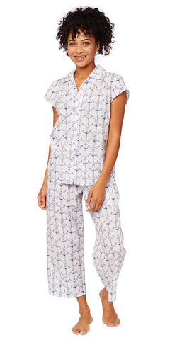 Capri Pajama Set - Anchor's Away Print