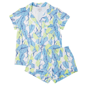 Pajama Short Set - Palm Beach