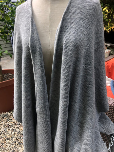 Heather Grey Alpaca Cape