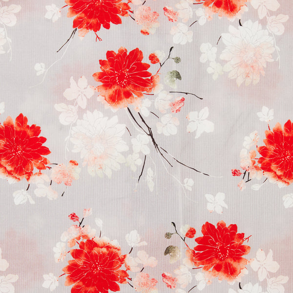 Long Sleeve Classic Pajama Set - Kiku Flower Blossom Print