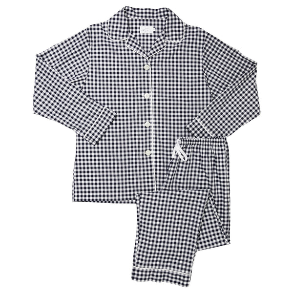 Classic Pajama Set - Dark Navy Gingham