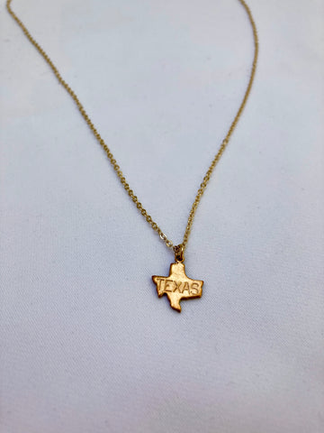 Texas Gold-Plated Charm Necklace