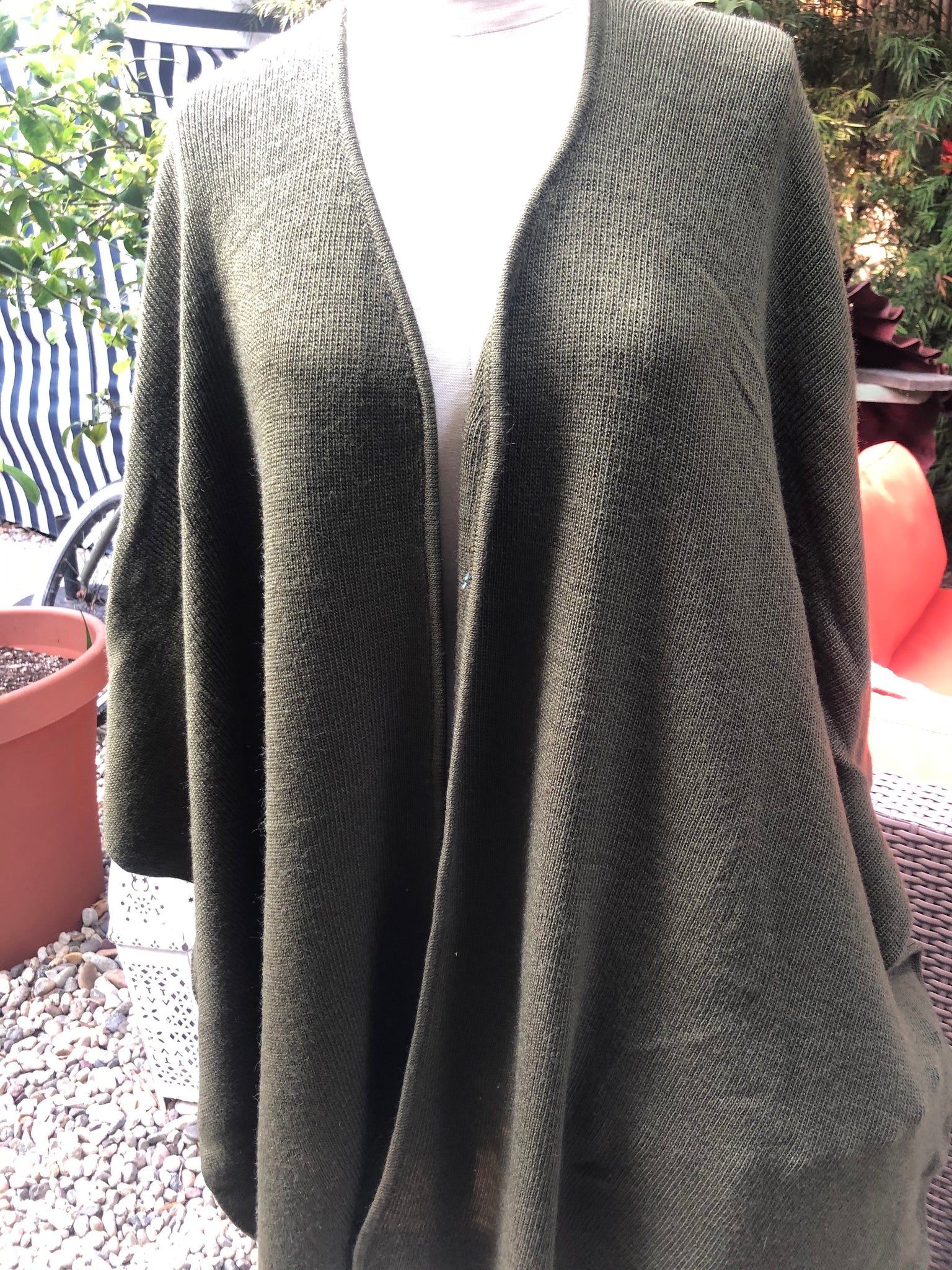 Olive Green Alpaca Cape