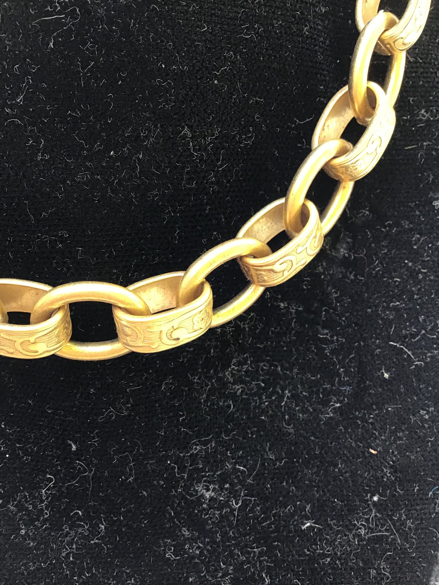 Filigree Link Necklace 24-karat Gold Plate