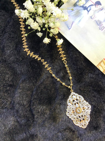 Versailles French Enamel Filigree & Hematite Necklace