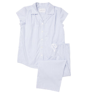 Capri Pajama Set - Simple Blue Stripe