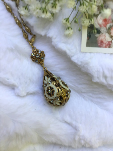 Venetian French Enamel Orb Necklace