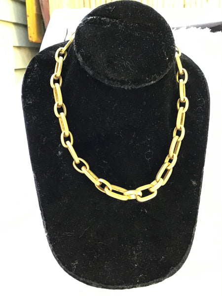 Large Link 24-karat Gold Plate Necklace