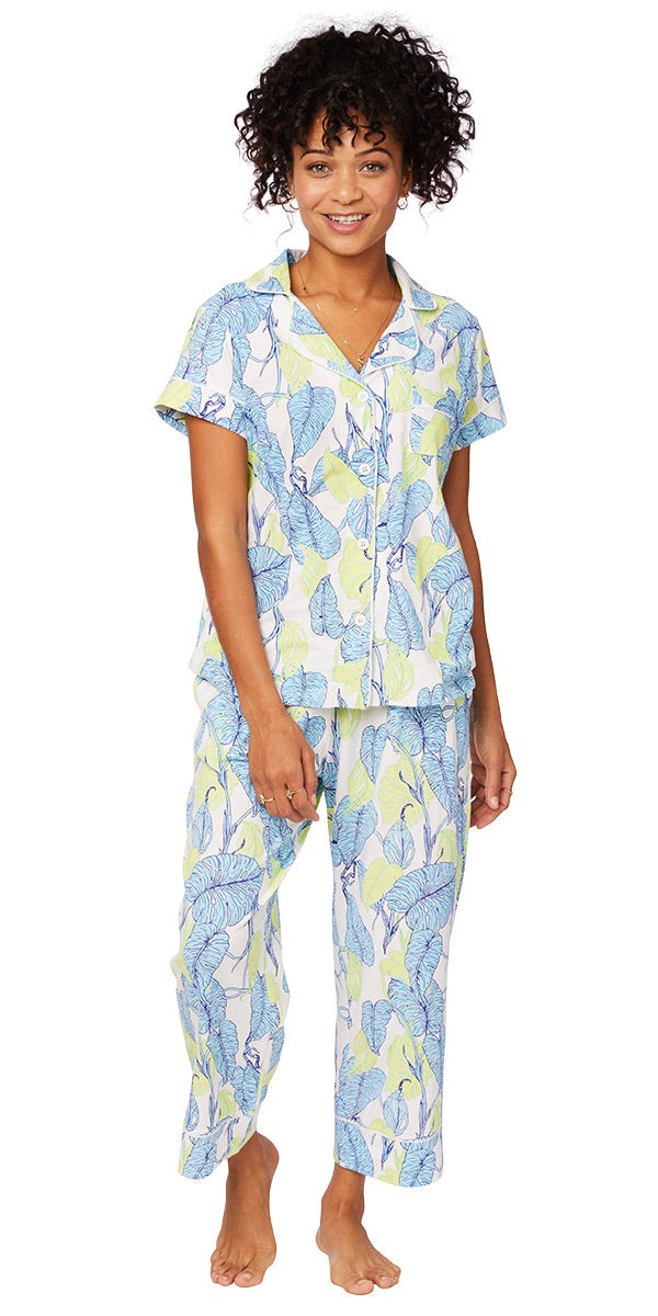 Capri Knit Pajama Set - Palm Beach