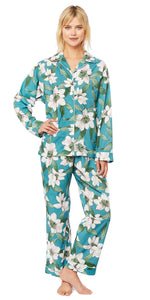 Long Sleeve Classic Pajama Set - Magnolia Large Floral Pattern