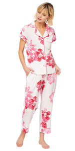 Capri Knit Pajama Set - Pink Bora Bora